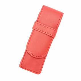 rugged Royce Leather 2 Pen Case Red