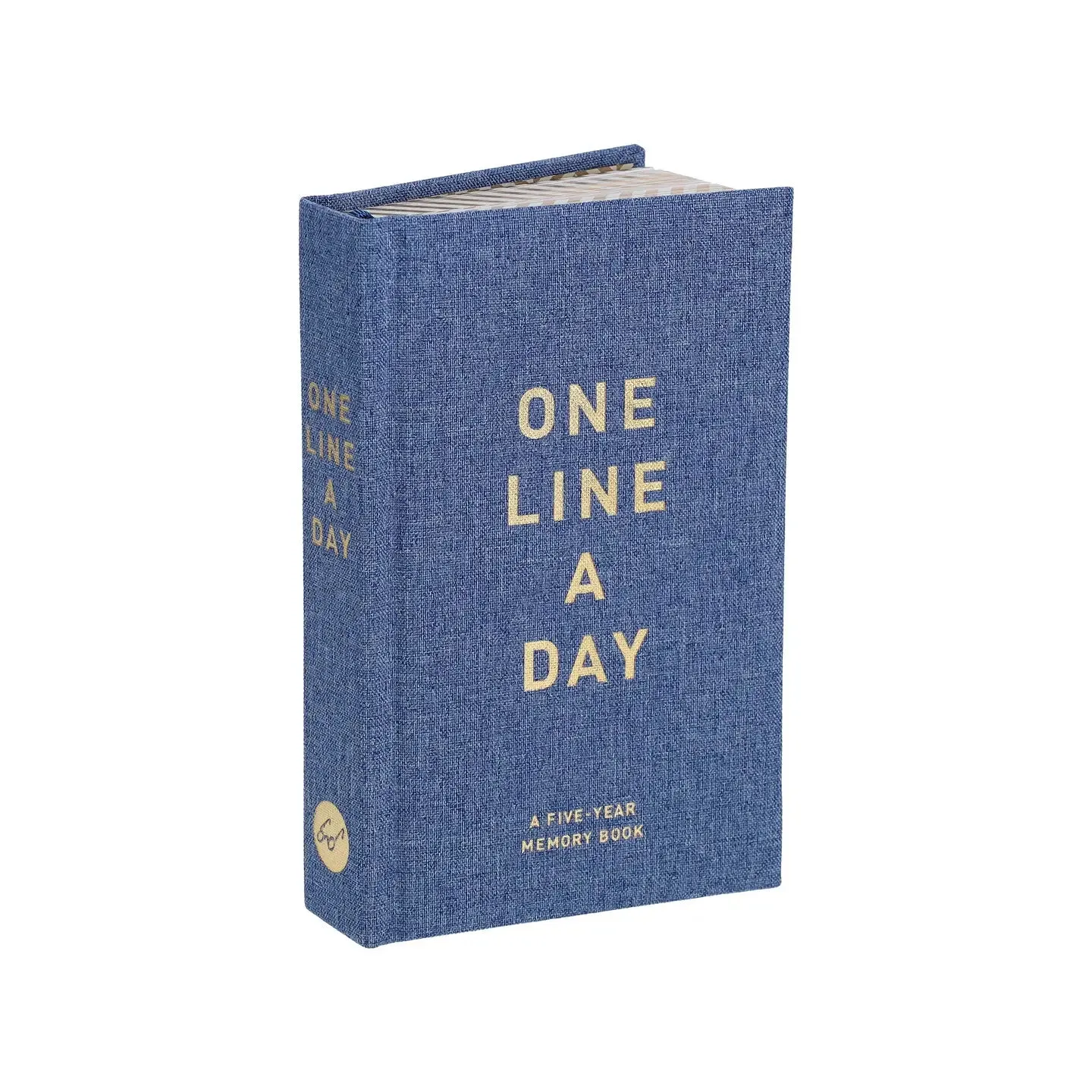 Denim One Line A Day Journal stackable thin