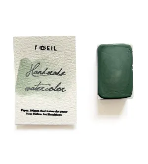 Serpentine Jade (Mineral) - Artist Grade Handmade Honey Based Watercolor Paint Full Pan 3.2Ml original luxury