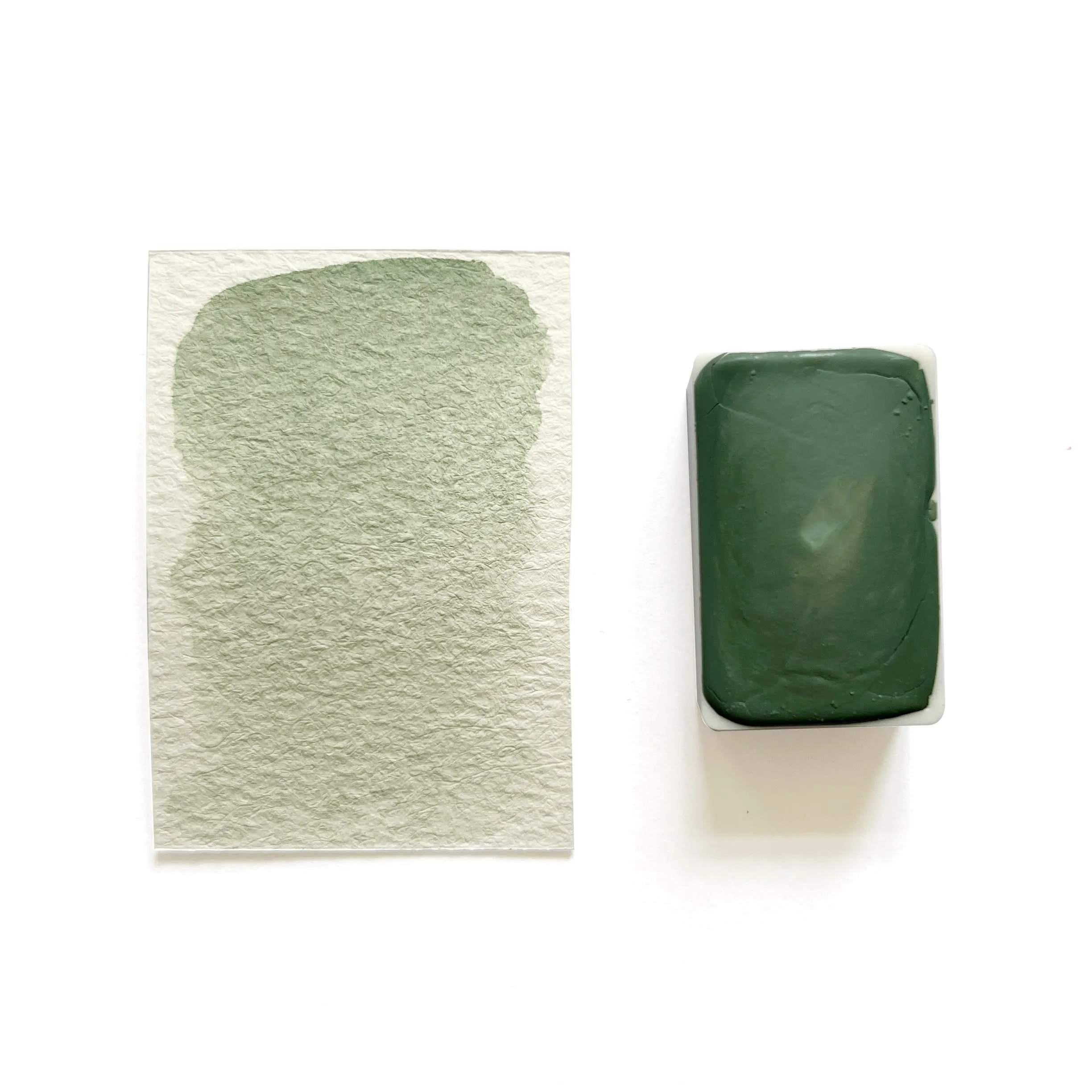 Serpentine Jade (Mineral) - Artist Grade Handmade Honey Based Watercolor Paint Full Pan 3.2Ml reliable