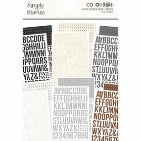 square stackable Basics Alpha Sticker Book