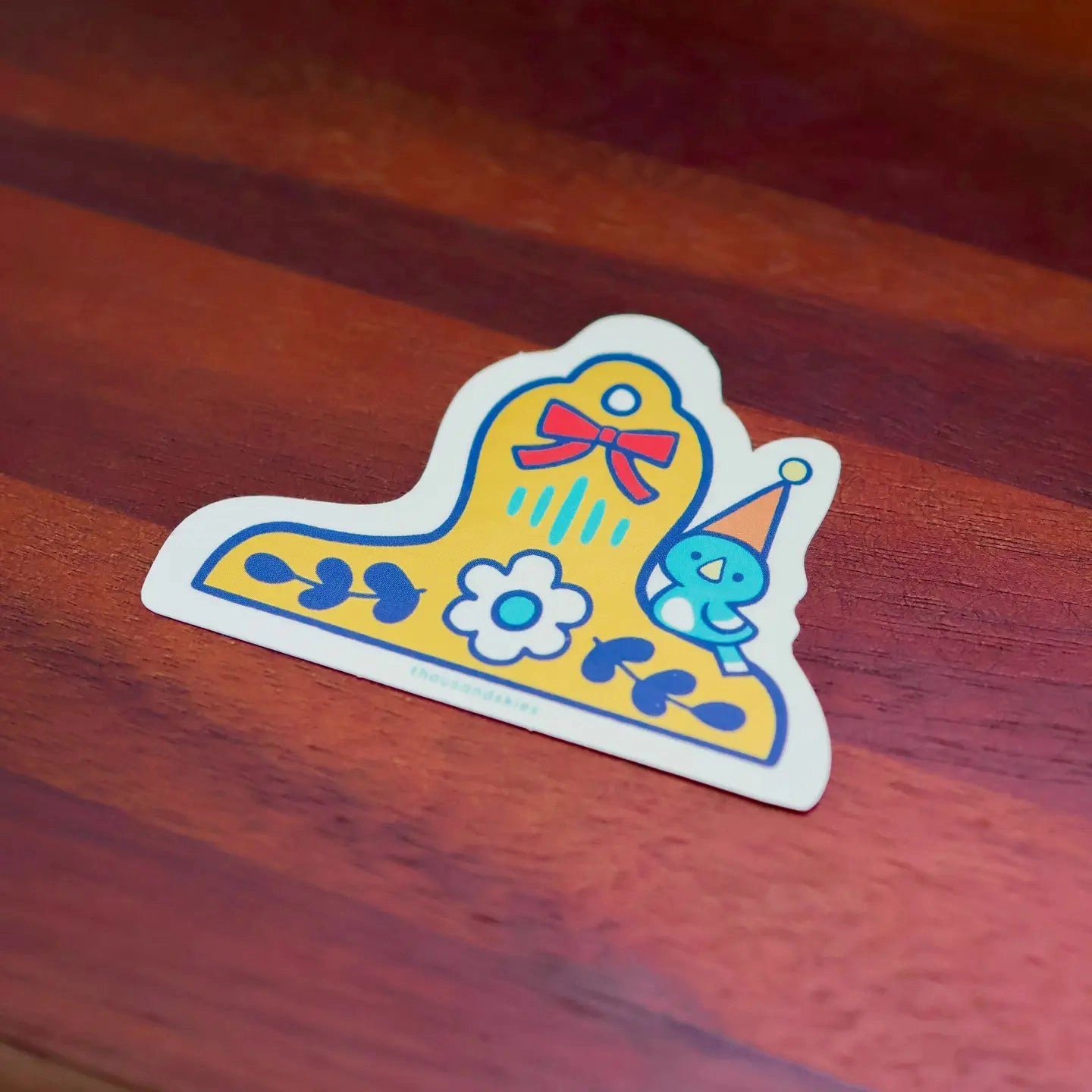 multipack expandable Blue Bird Brass Clip Holographic Vinyl Sticker