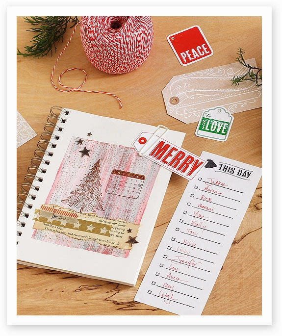Chalkboard Tag Rubber Stamp wide
