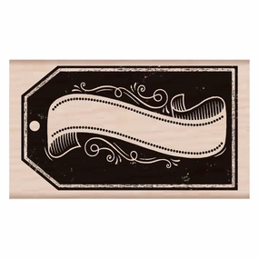 Chalkboard Tag Rubber Stamp eco