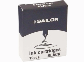sealed latest Sailor Black Ink Cartridge - 12 Pcs.