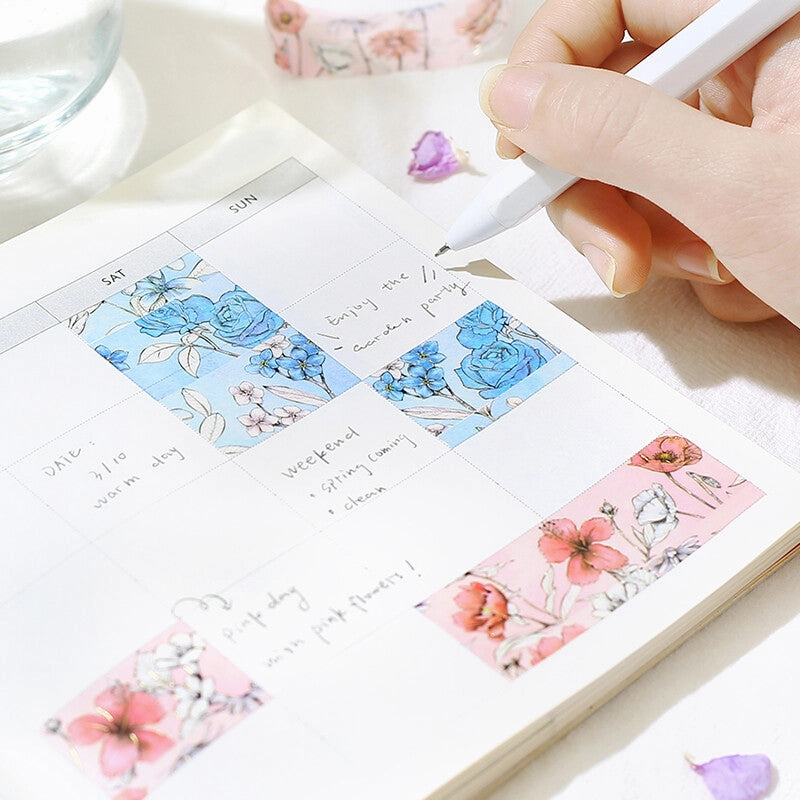 Vintage Floral Green Washi Tape exclusive multipack