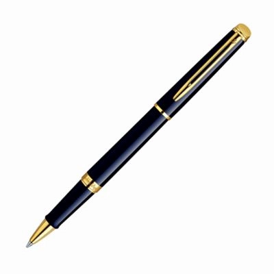 eco Waterman Hemisphere Black Lacquer & Gold Rollerball Pen