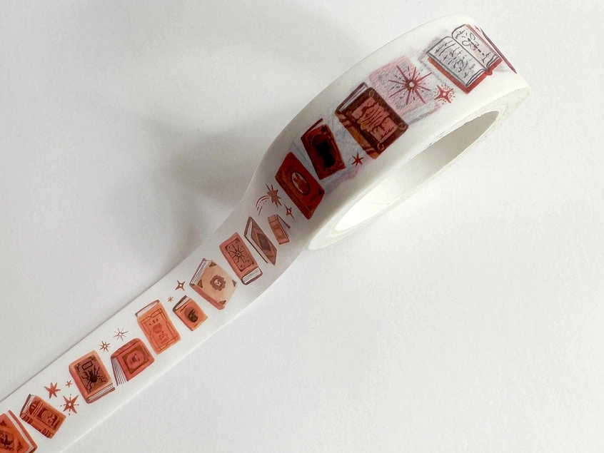 matte linen Ruby Books Washi Tape