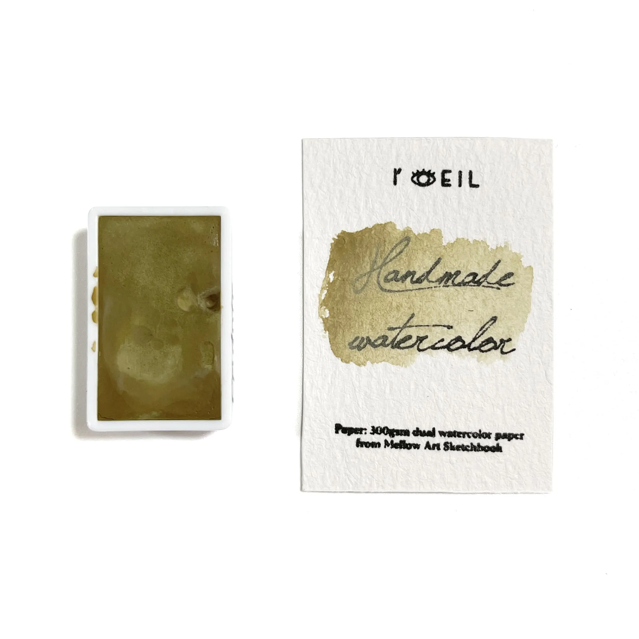 manual Epidote (Mineral) - Artist Grade Handmade Honey Based Watercolor Paint Full Pan 3.2Ml
