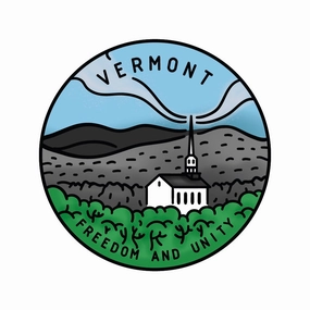 special 50 States Circles - 2X2 Stamp Set - Vermont