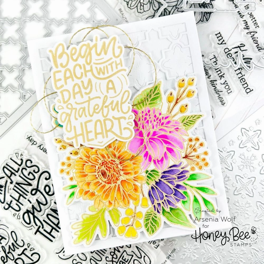 Beautiful Blooms - 6X8 Stamp Set durable linen