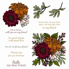 Beautiful Blooms - 6X8 Stamp Set muted