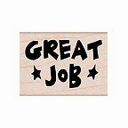 Bold Great Job Rubber Stamp superior