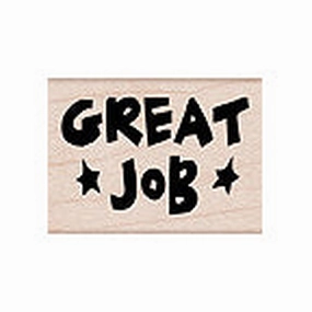 Bold Great Job Rubber Stamp superior