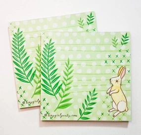 Botanical Bunny Memo Pad paper