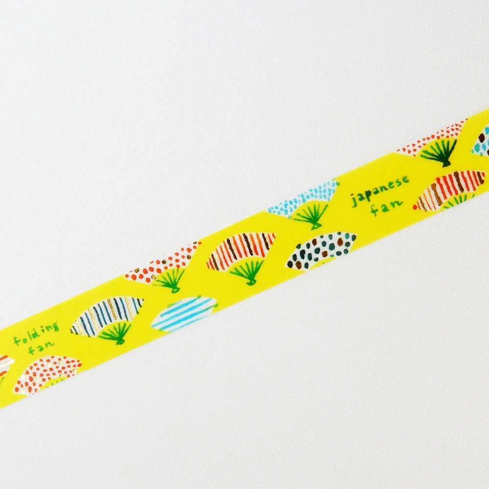 Fan Washi Tape Round Top fiber