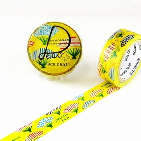 Fan Washi Tape Round Top wide synthetic