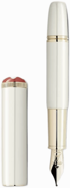 wooden Montblanc Heritage Rouge Et Noir "Baby" Special Edition Ivory-Colored Fountain Pen