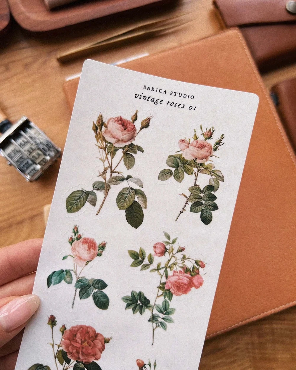 Sarica Studio Vintage Roses 01 Stickers seasonal flat