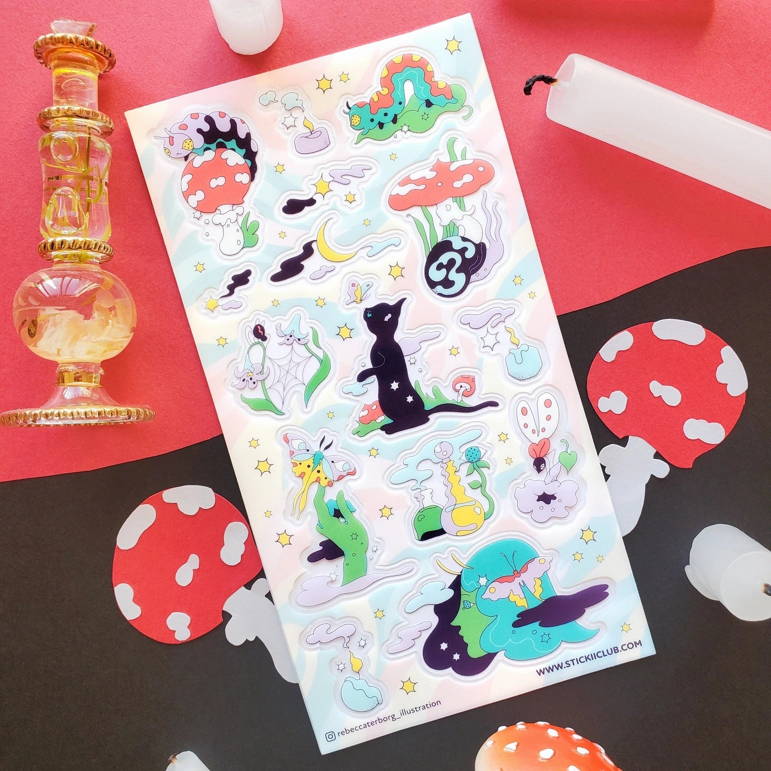 original finest Stickii Psychedelic Forest Sticker Sheet