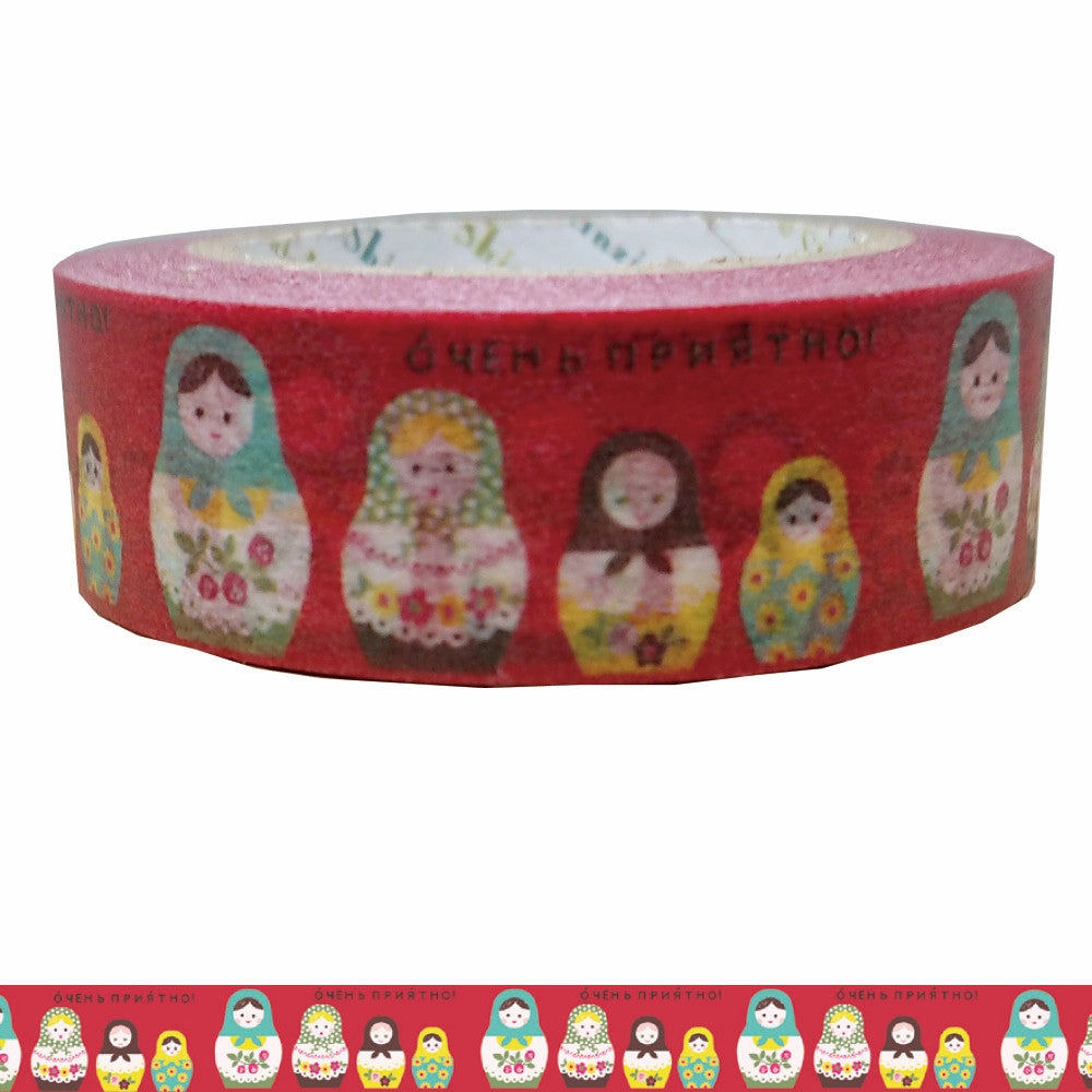 minimalist giant Russian Doll Japanese Washi Tape Shinzi Katoh Design