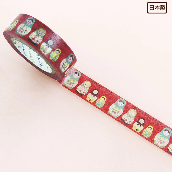 compact Russian Doll Japanese Washi Tape Shinzi Katoh Design