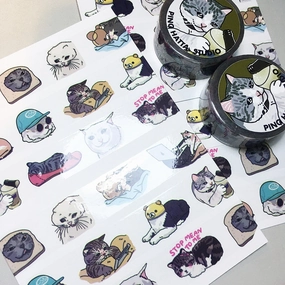 finest Sad Cat Meme Clear Tape