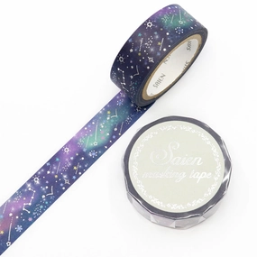 solid recycled Saien Foil Washi Tape - Planetarium