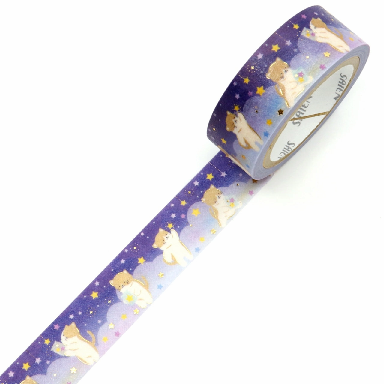 multipack Saien Foil Washi Tape - Star Picking