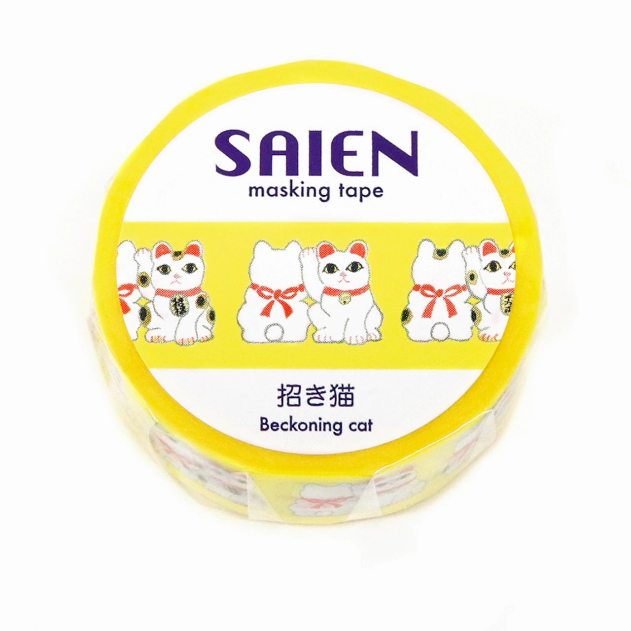 Saien Washi Tape - Beckoning Cat leather