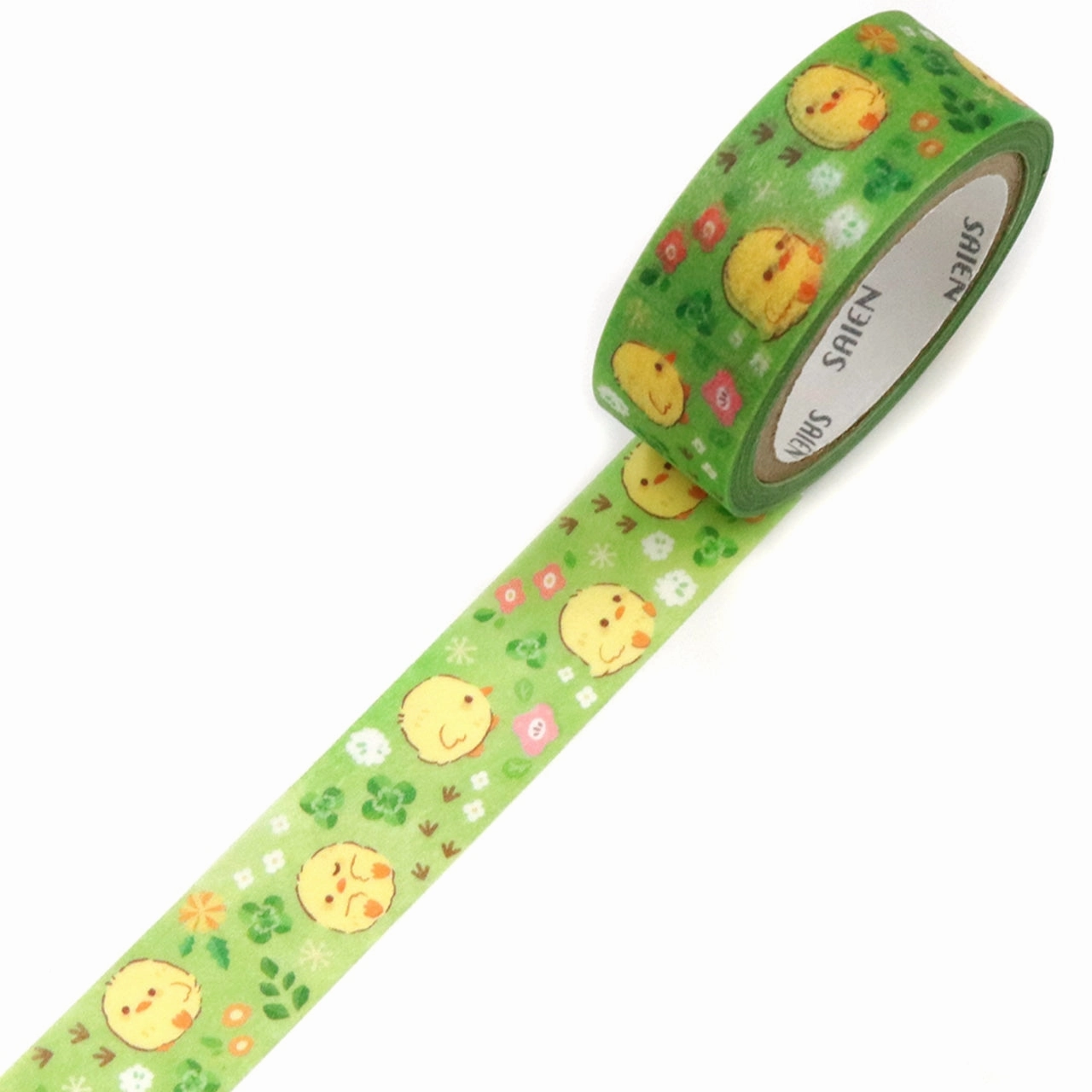 Saien Washi Tape - Chicks And Wildflowers narrow