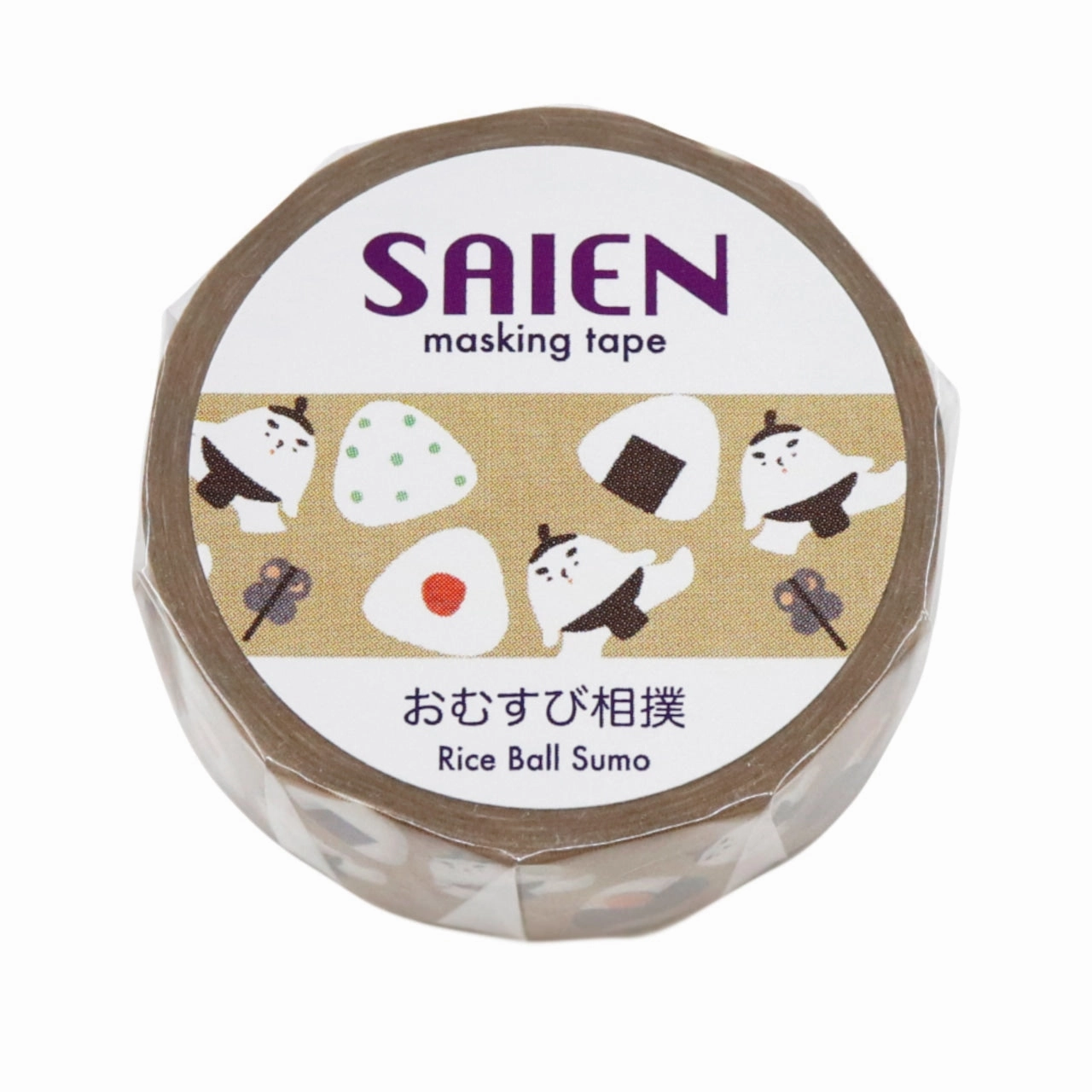 flexible single Saien Washi Tape - Rice Ball Sumo