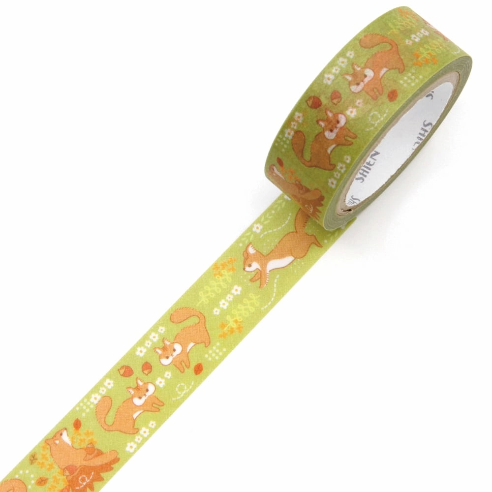 loose linen Saien Washi Tape - Squirrel