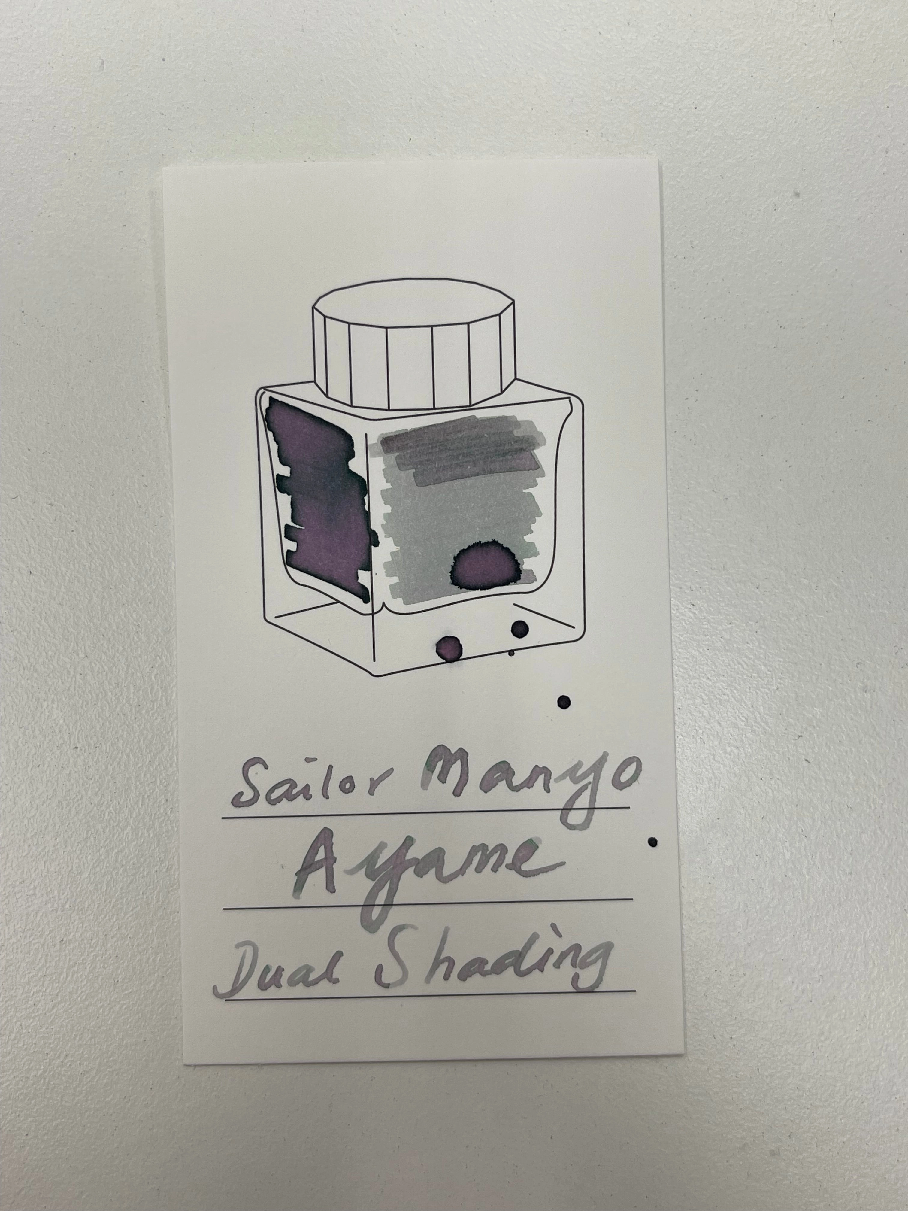 tall wooden Sailor Manyo Ink - Ayame 50Ml