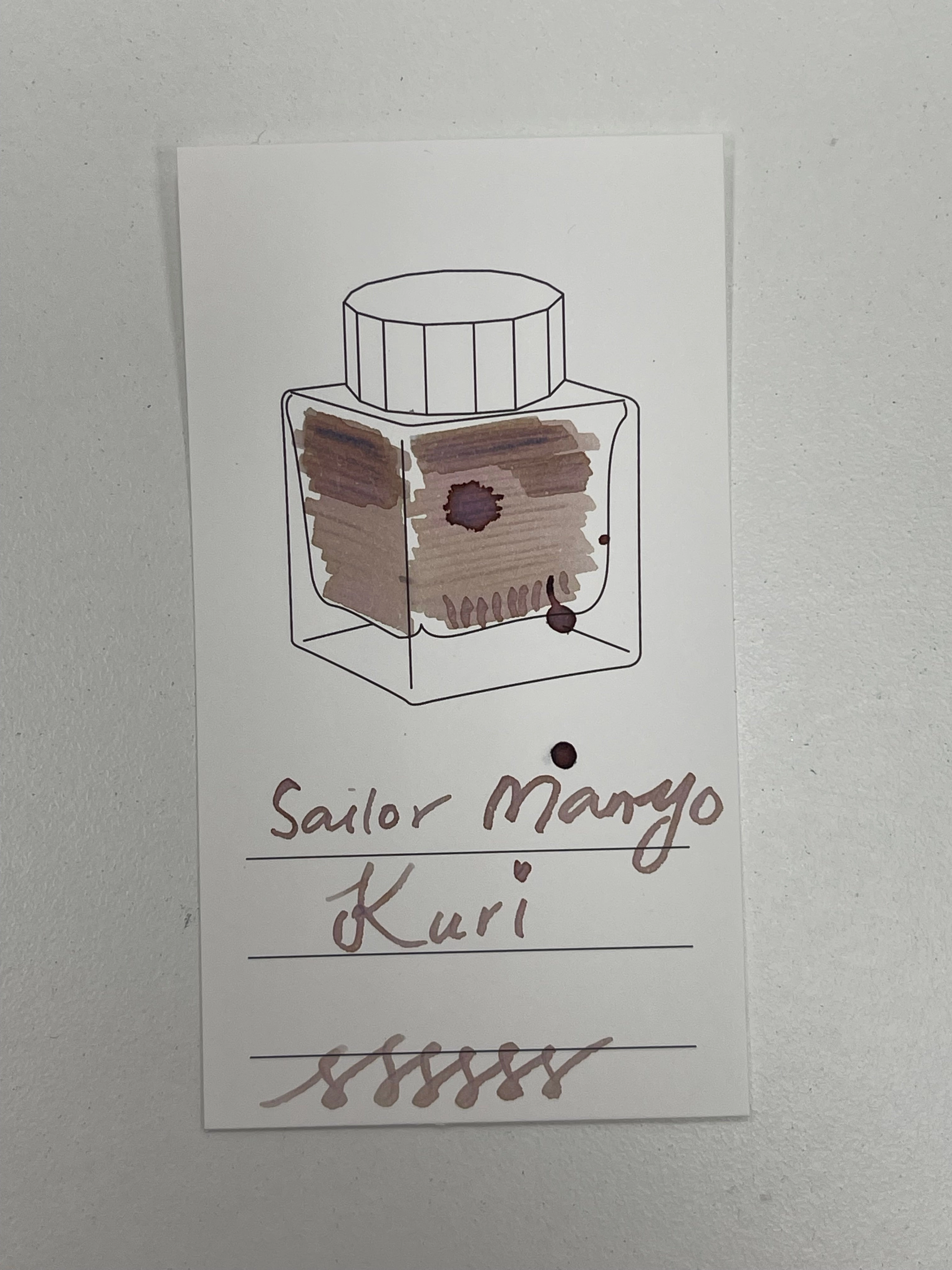 locking plastic Sailor Manyo Ink - Kuri 50Ml