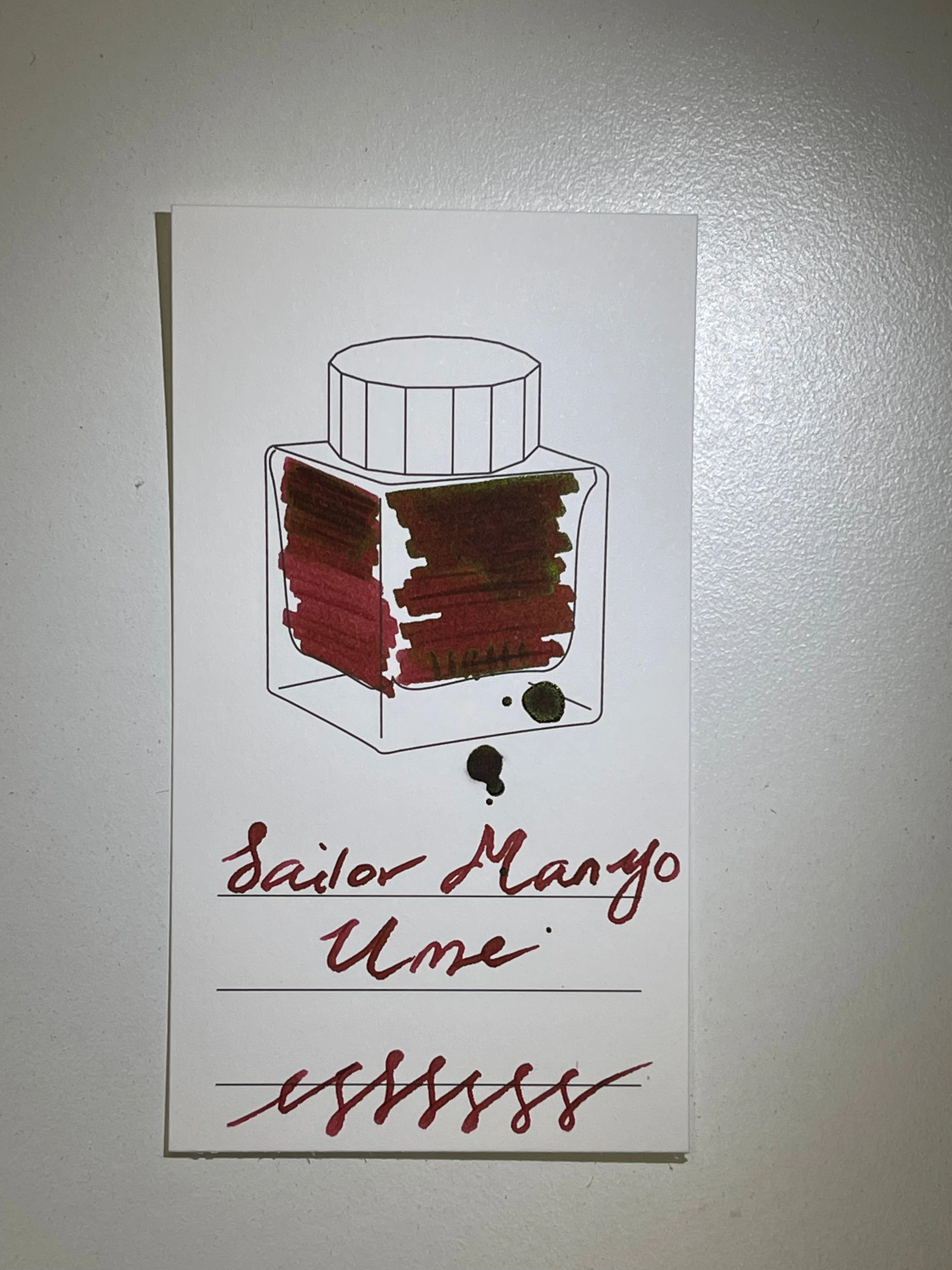 metal synthetic Sailor Manyo Ink - Ume 50Ml
