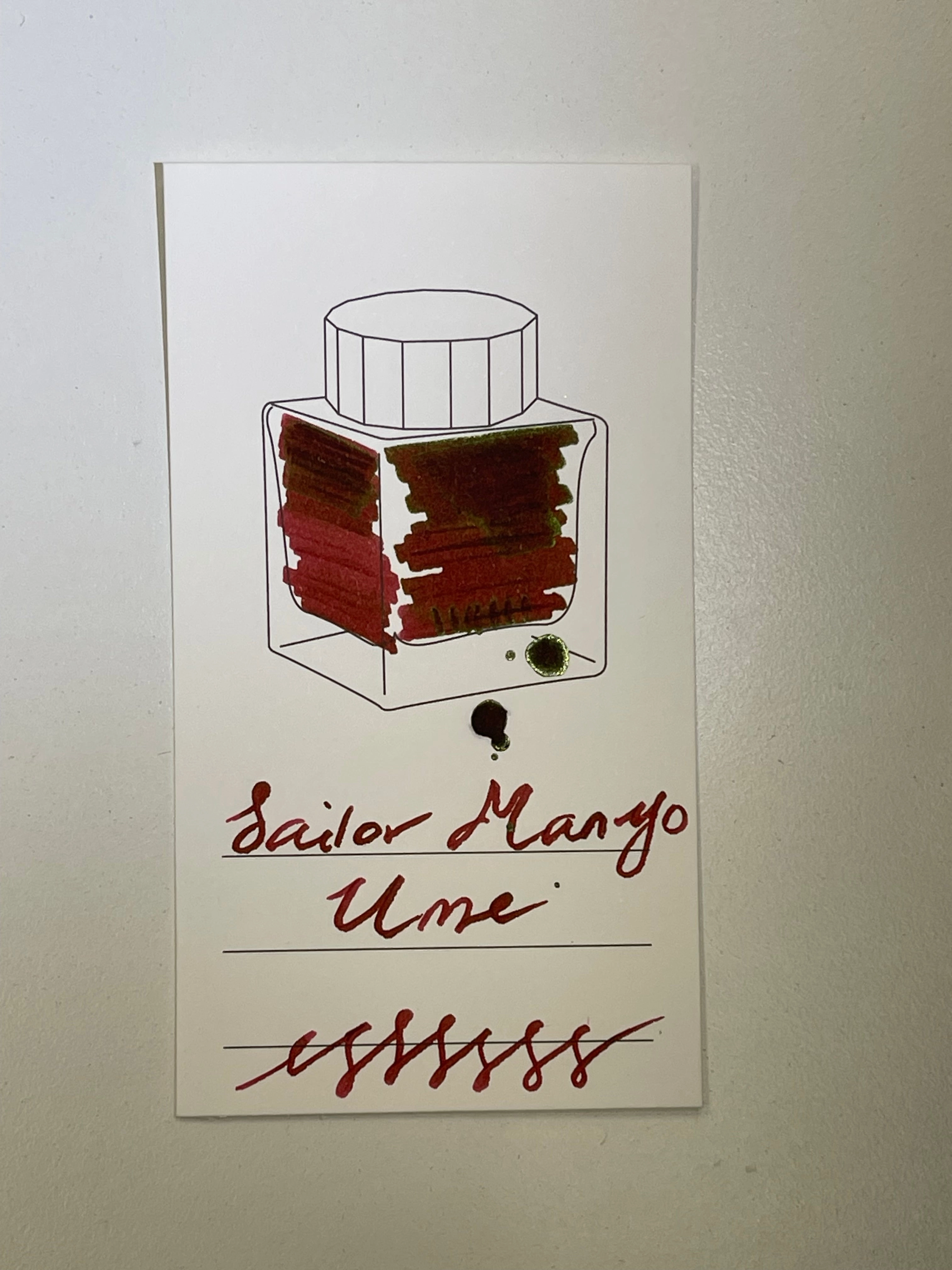 Sailor Manyo Ink - Ume 50Ml eco bundle