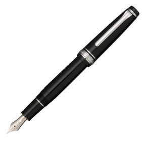 resilient maxi Sailor Pro Gear Slim Black & Silver Fountain Pen