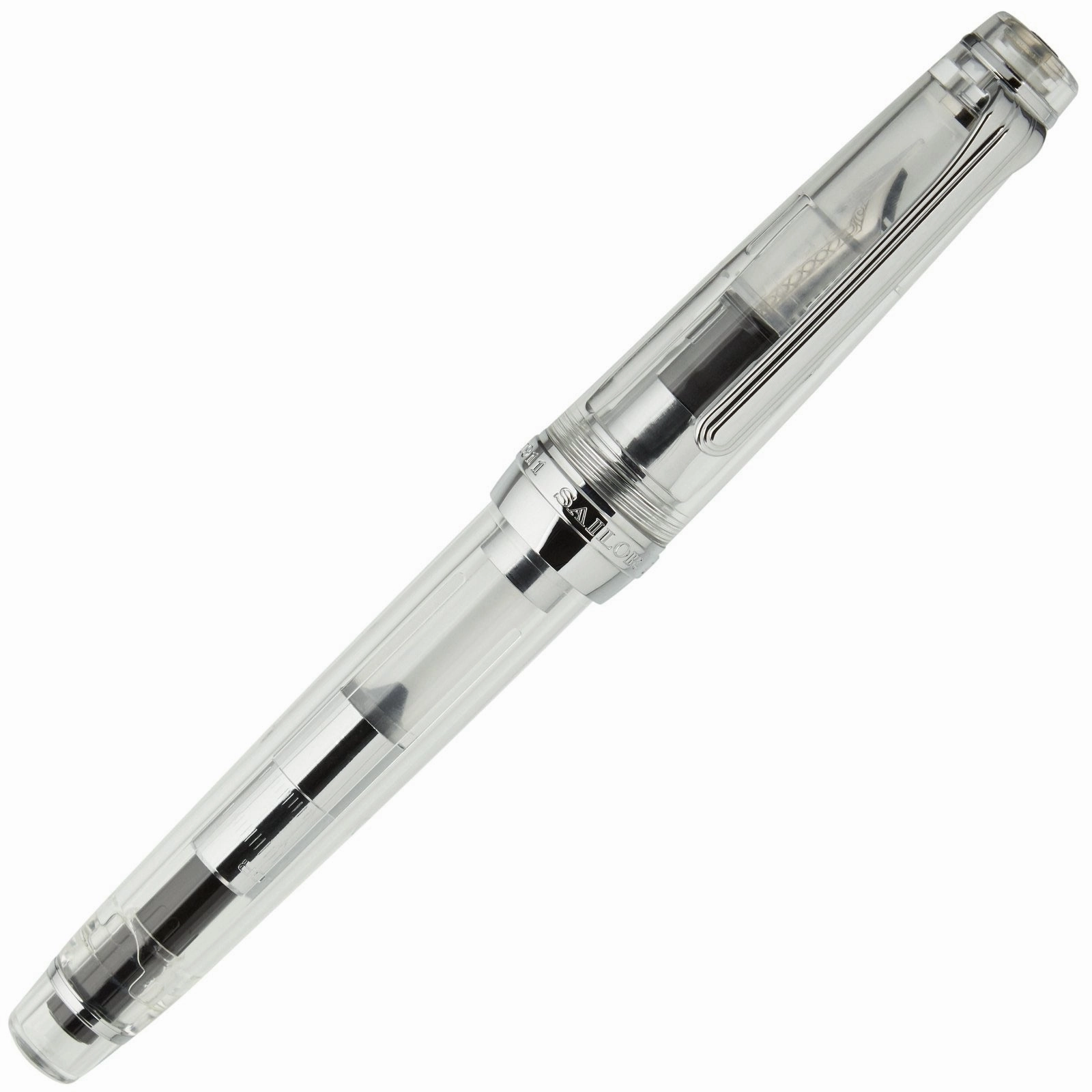 Sailor Pro Gear Slim Transparent & Silver Fountain Pen original