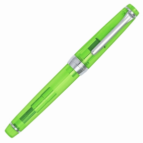 Sailor Pro Gear Slim Transparent Green & Silver Fountain Pen retractable trusted