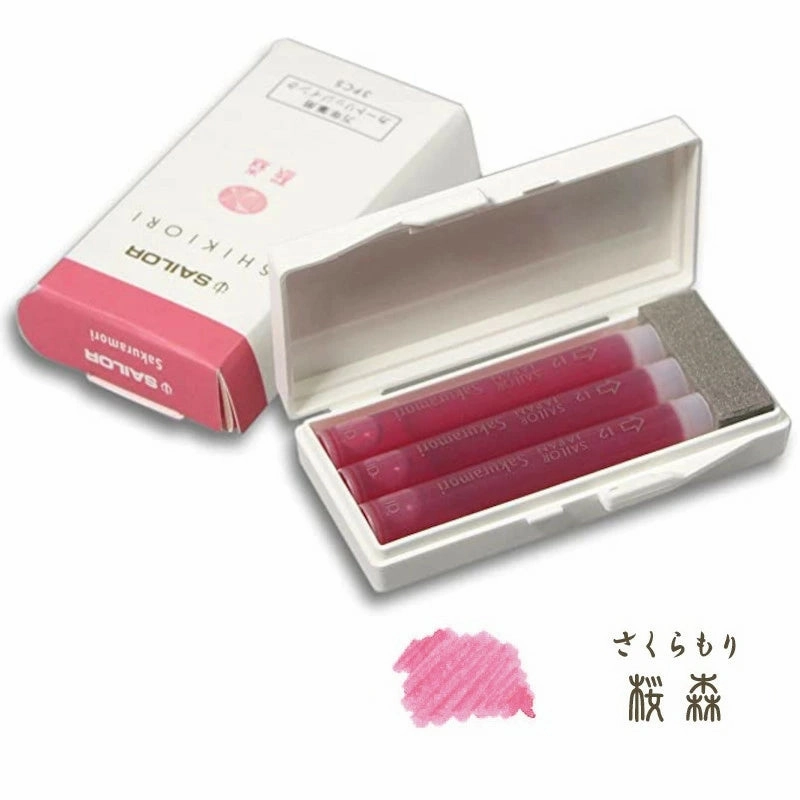 Sailor Shikiori Fountain Pen Ink Cartridges - Sakuramori multipack