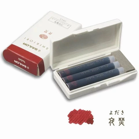 warm Sailor Shikiori Fountain Pen Ink Cartridges - Yodaki