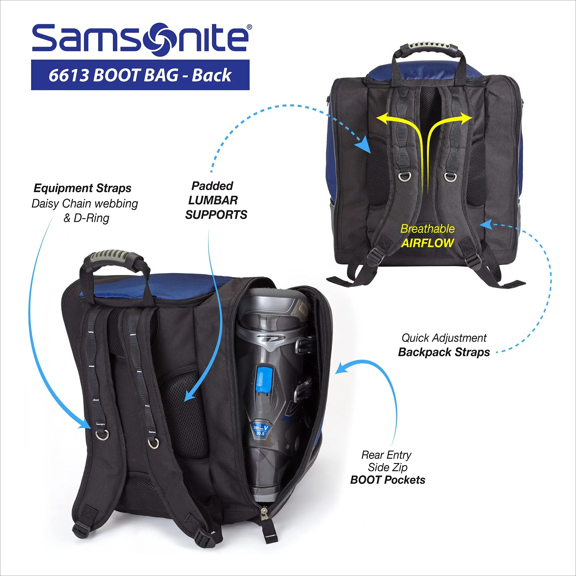 Samsonite Deluxe Ski-Schuh-Tasche für Erwachsene