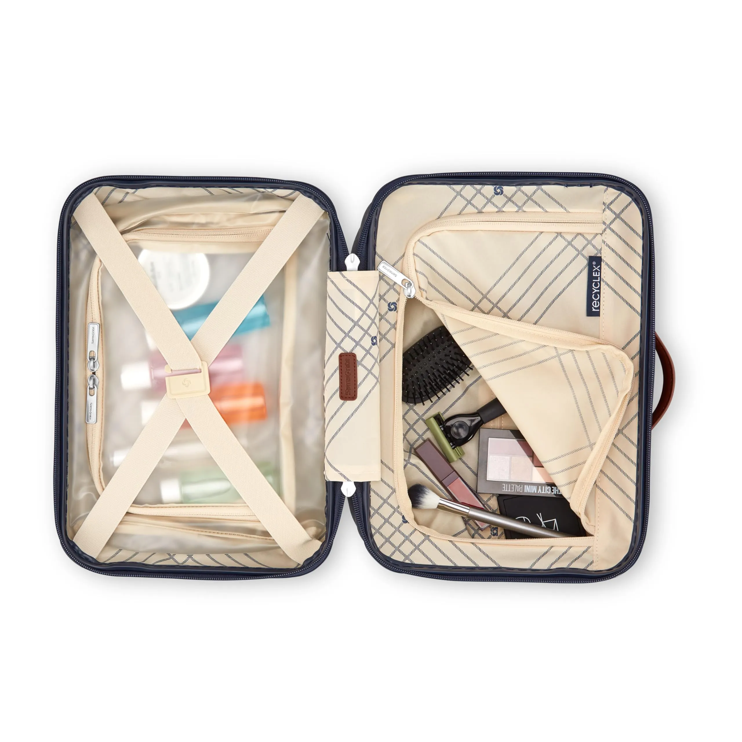 Samsonite Virtuosa Hartschalen-Kosmetikkoffer, Crossbody Reise-Make-up-Tasche mit abnehmbarem Trageriemen