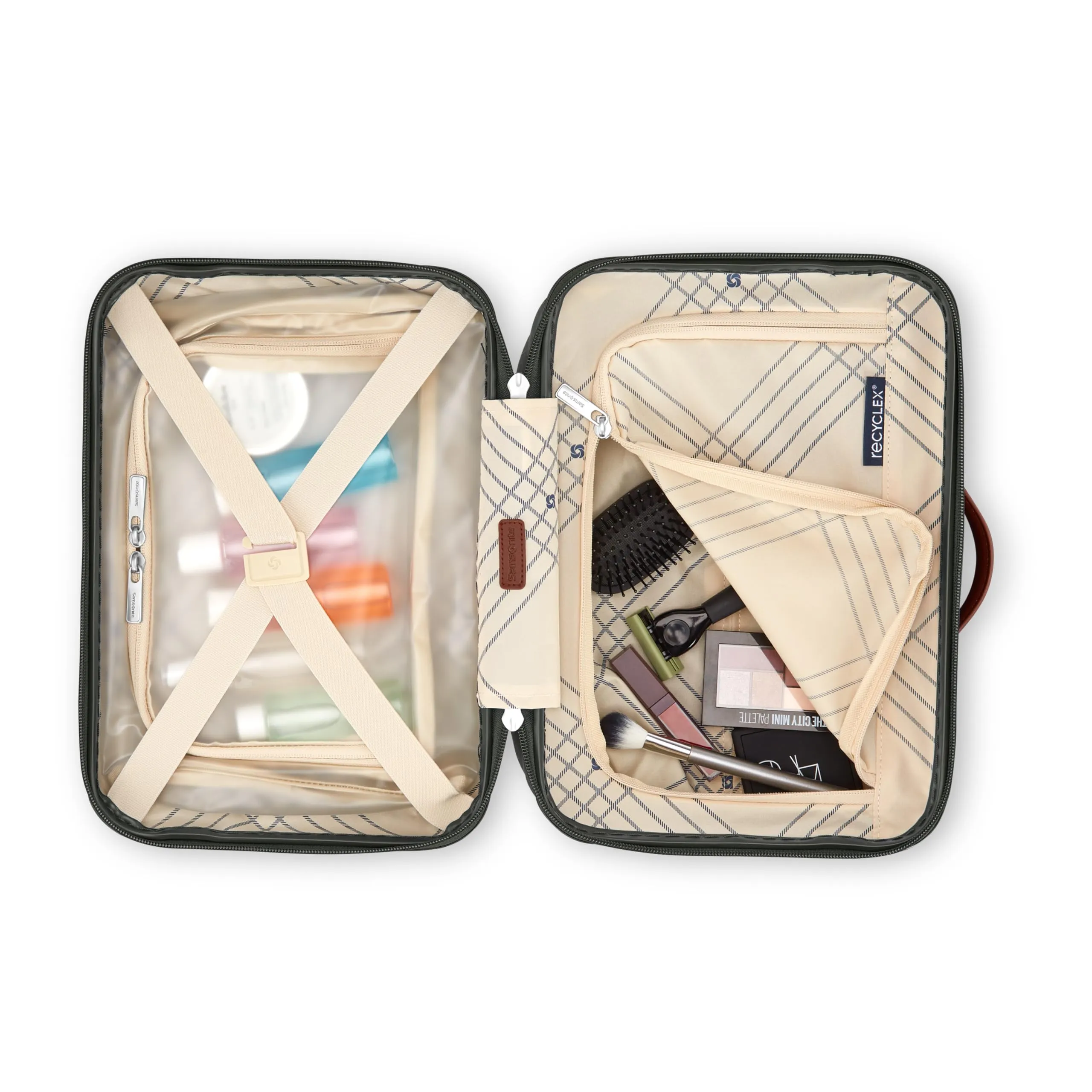 Samsonite Virtuosa Hartschalen-Kosmetikkoffer, Crossbody Reise-Make-up-Tasche mit abnehmbarem Trageriemen