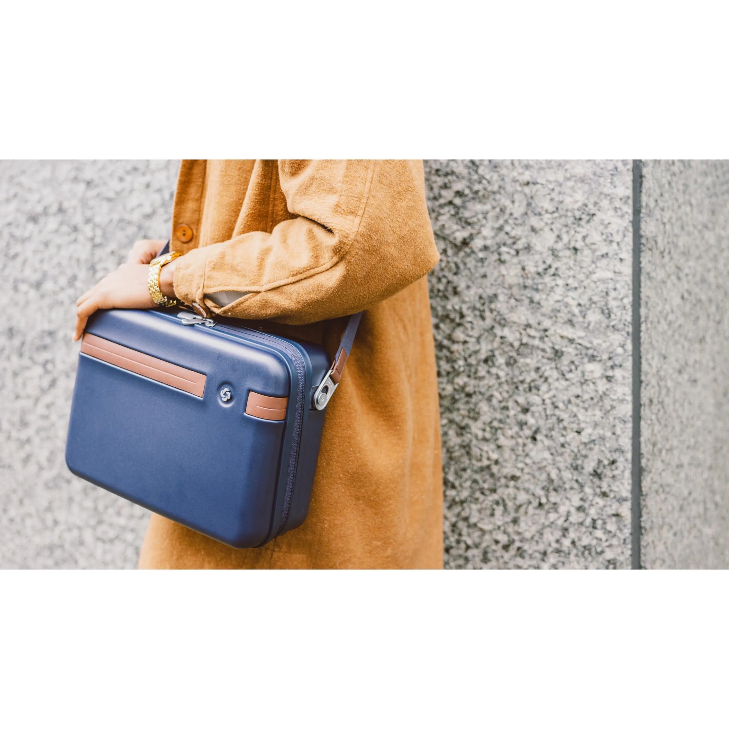 Samsonite Virtuosa Hartschalen-Kosmetikkoffer, Crossbody Reise-Make-up-Tasche mit abnehmbarem Trageriemen