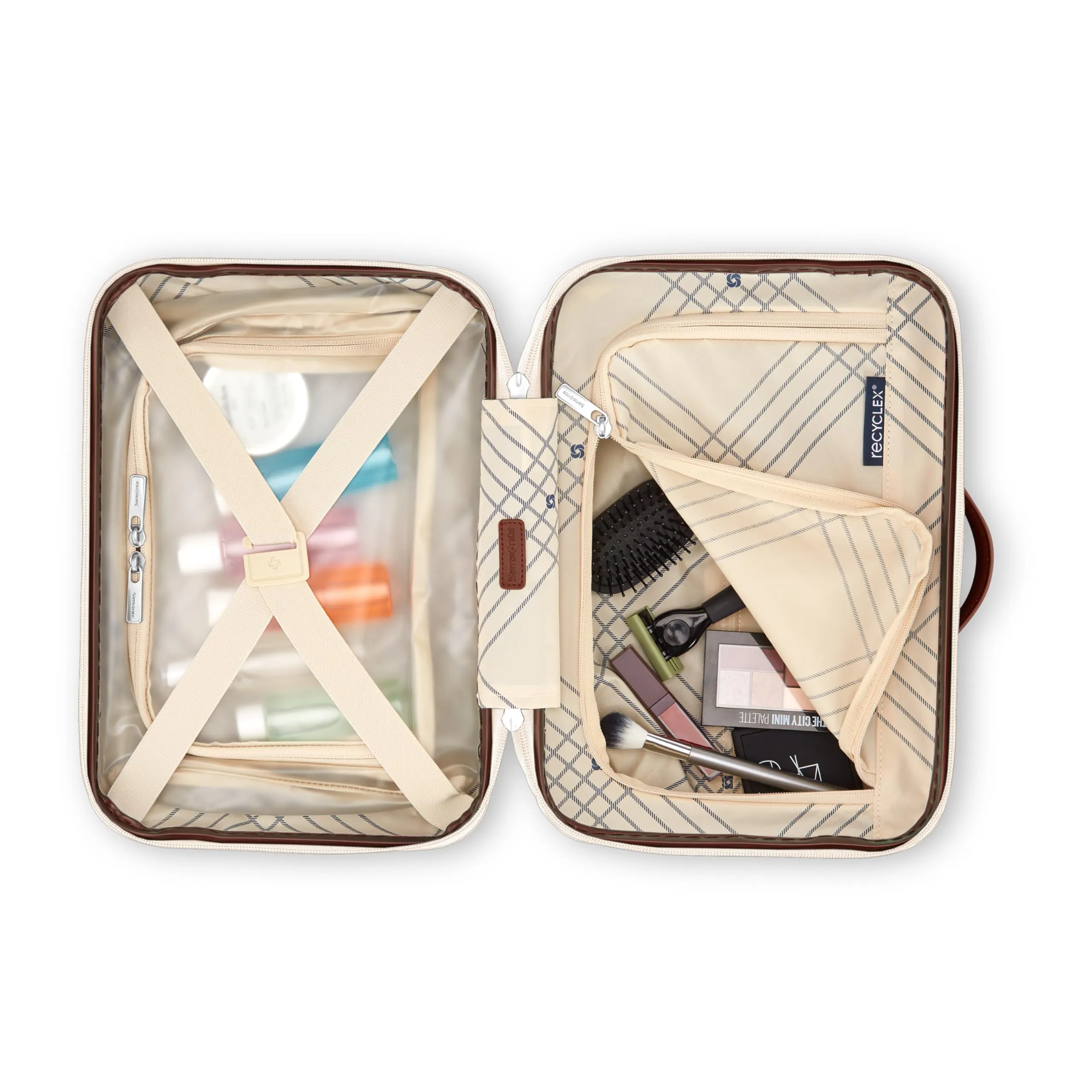 Samsonite Virtuosa Hartschalen-Kosmetikkoffer, Crossbody Reise-Make-up-Tasche mit abnehmbarem Trageriemen