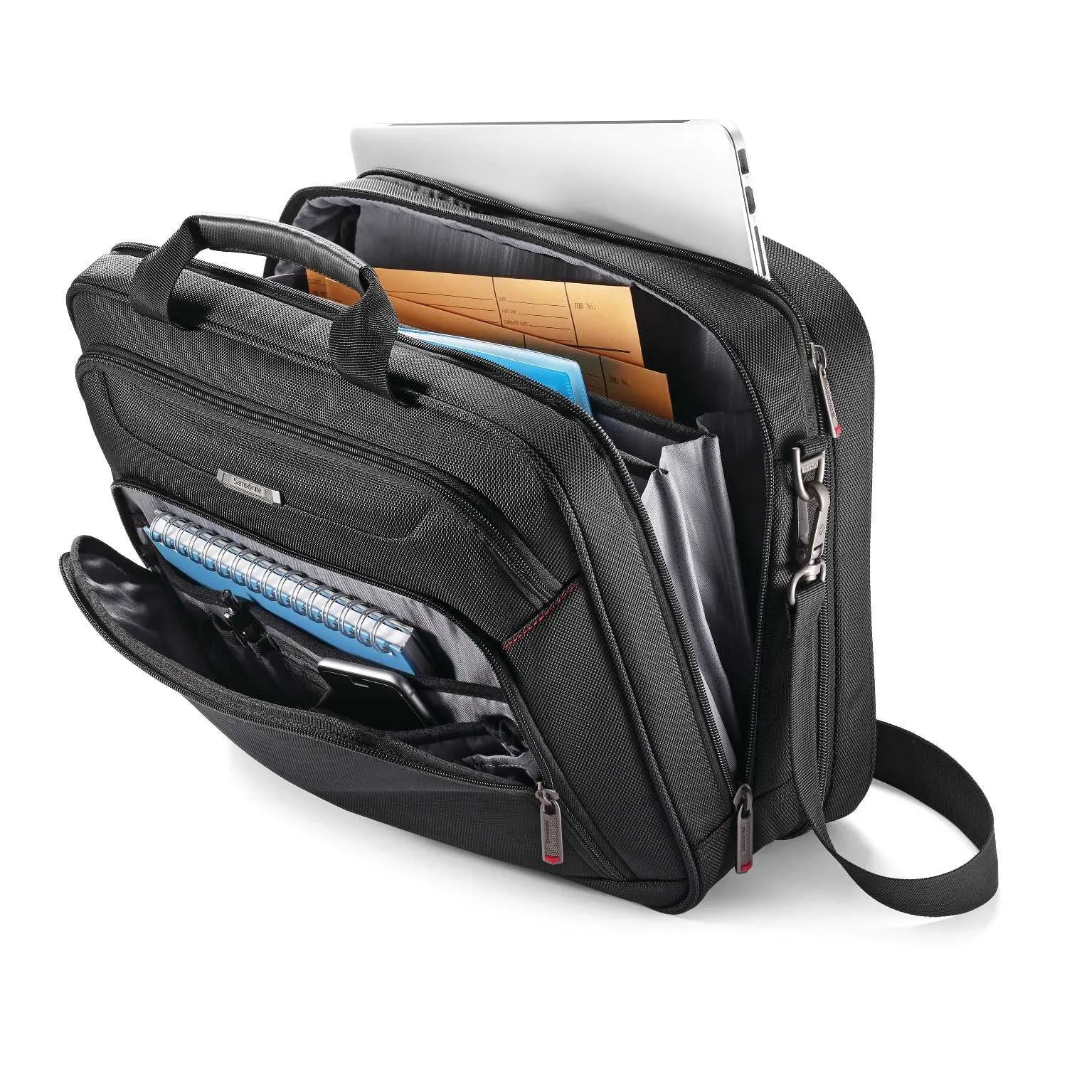 Samsonite Xenon 3.0 Gusset Check-Point Friendly Tech Locker Aktentasche, Schwarz, Doppeltasche Samsonite