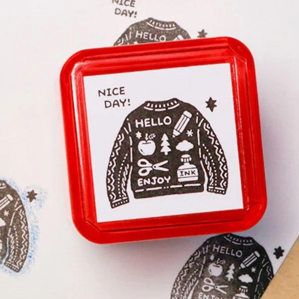 Sanby X Eric Small Things Pre-Inked Stamp Sweater resilient