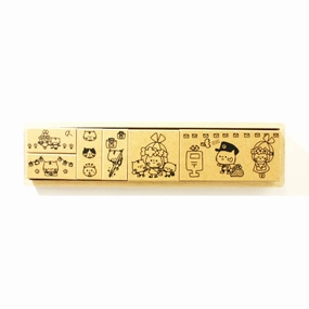 elegant Sanby X Hanko Postman Cat Stamp Set Of 6